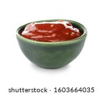 Bowl With Tasty Barbecue Sauce...