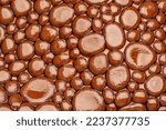 Closeup View Of Wet Pebbles As...