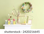 Mantelpiece with decor and...