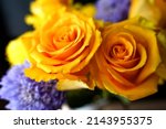 Bouquet Of Bright Flowers With...