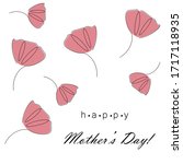 happy mothers day card  vector... | Shutterstock .eps vector #1717118935