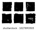 grunge style set of square... | Shutterstock .eps vector #1027893505