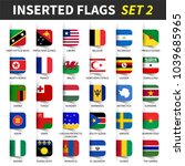 all flags of the world set 2 .... | Shutterstock .eps vector #1039685965