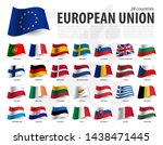 european union flag   eu   and... | Shutterstock .eps vector #1438471445