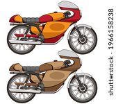 cafe racer motorcycle  vector... | Shutterstock .eps vector #1966158238