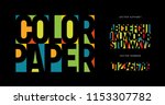 colorful letters and numbers... | Shutterstock .eps vector #1153307782