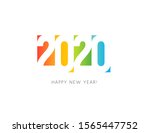 2020 new year colored numbers... | Shutterstock . vector #1565447752