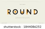 round modern alphabet. dropped... | Shutterstock .eps vector #1844086252