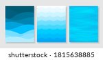 blue ocean wave flowing curve... | Shutterstock .eps vector #1815638885