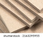 Raw mdf boards in close-up.