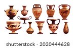 antique greek vase with... | Shutterstock .eps vector #2020444628
