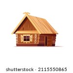 traditional russian hut  old... | Shutterstock .eps vector #2115550865