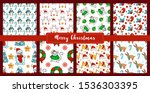 christmas seamless pattern set... | Shutterstock .eps vector #1536303395