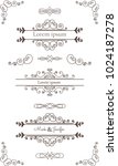 collection of vintage vector... | Shutterstock .eps vector #1024187278