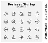 thin line icons set of business ... | Shutterstock .eps vector #1124105132