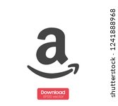 Amazon shopping logo icon arrow symbol, vector illustration EPS 10 - Vector