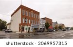 Small photo of Wauseon, Ohio, USA - October 24, 2021: The Historic business district along Fulton Street