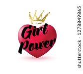 girls power popular quote. 3d... | Shutterstock .eps vector #1278849865