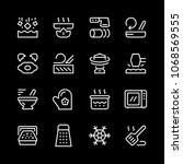 cooking related set line icons... | Shutterstock . vector #1068569555