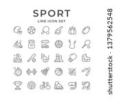Set Line Icons Of Sport