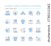 set color line icons of farming ... | Shutterstock .eps vector #1730111362