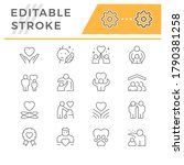 set line icons of care and... | Shutterstock .eps vector #1790381258