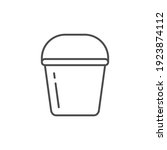 Bucket Or Pail Line Outline Icon