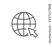 globe and arrow line outline... | Shutterstock .eps vector #1937217808