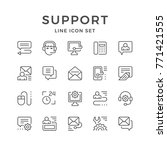 set line icons of support | Shutterstock .eps vector #771421555