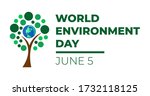 world environment day concept... | Shutterstock .eps vector #1732118125