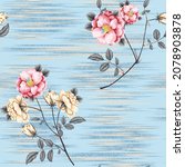 pink and cream vector flowers... | Shutterstock .eps vector #2078903878