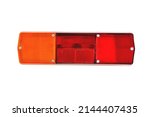 back light, car tail light, multi-section truck tail light, auto part, car detail white background close-up