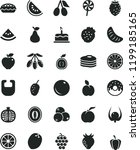 solid black flat icon set bib... | Shutterstock .eps vector #1199185165