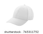 Baseball cap white templates, front views isolated on white background. Mock up.