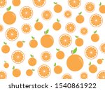 cute orange fruit with green... | Shutterstock .eps vector #1540861922