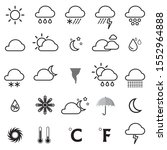 weather icons  clouds  sun ... | Shutterstock .eps vector #1552964888