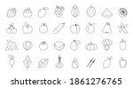 fruits and vegetables drawing... | Shutterstock .eps vector #1861276765