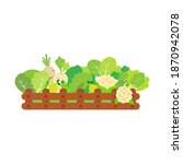 green vegetables icon in basket ... | Shutterstock .eps vector #1870942078