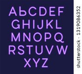 neon lights alphabet. vector... | Shutterstock .eps vector #1319086352