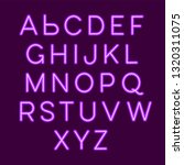 neon lights alphabet. vector... | Shutterstock .eps vector #1320311075