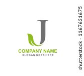 letter j leaf initial logo... | Shutterstock .eps vector #1167631675