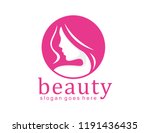 beauty logo template | Shutterstock .eps vector #1191436435