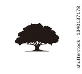 oak tree icon vector | Shutterstock .eps vector #1340137178