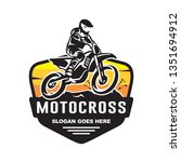 motocross logo template | Shutterstock .eps vector #1351694912