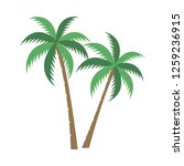 a palm tree vector set. | Shutterstock .eps vector #1259236915