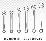 set of wrench combination  ... | Shutterstock .eps vector #1784150258