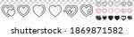 vector icon a heart shape... | Shutterstock .eps vector #1869871582
