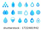 set of drops logo shapes.... | Shutterstock .eps vector #1722481942