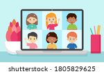online education vector... | Shutterstock .eps vector #1805829625