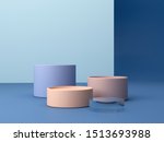 minimal scene with podium and... | Shutterstock . vector #1513693988